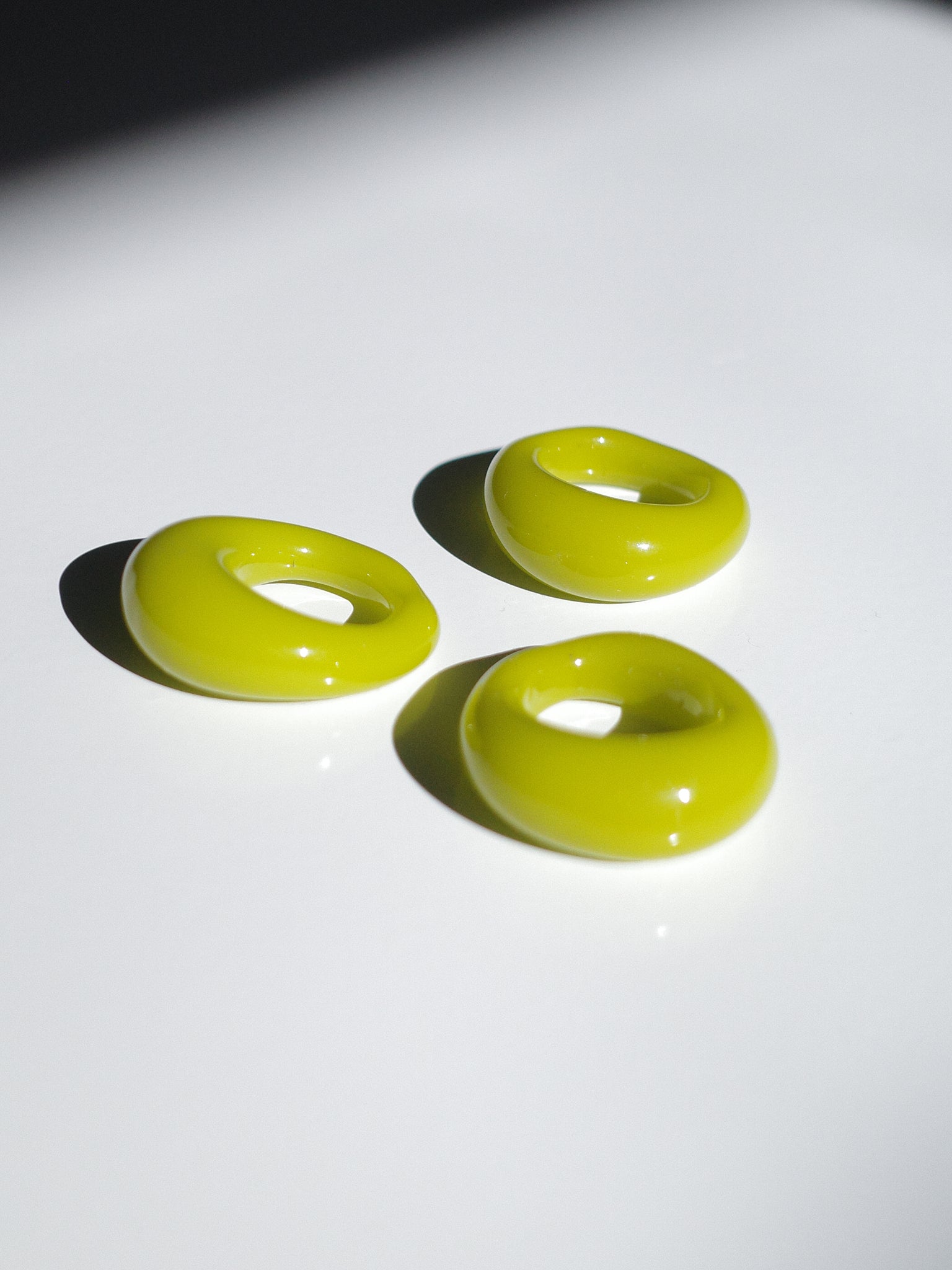 Glass Ring in Chartreuse
